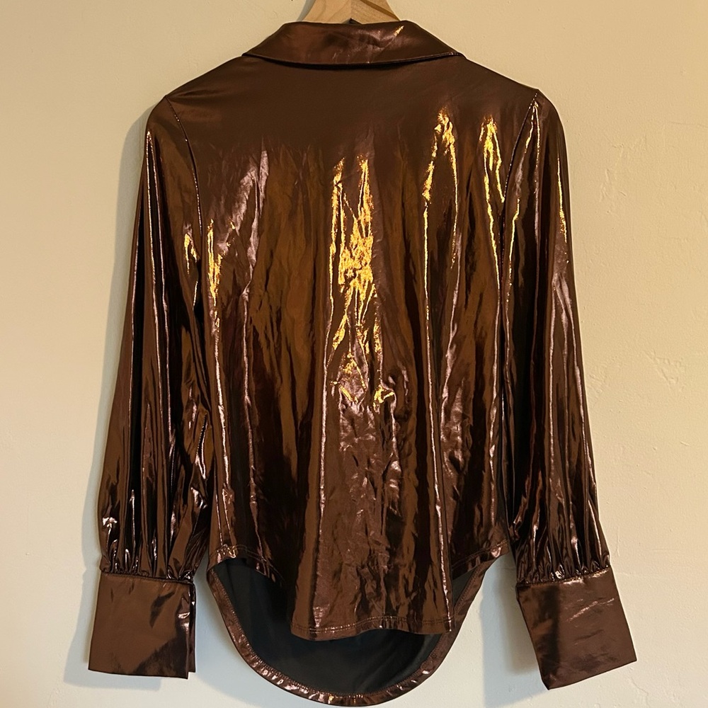 Metallic Draped Blouse - Picture 6 of 6